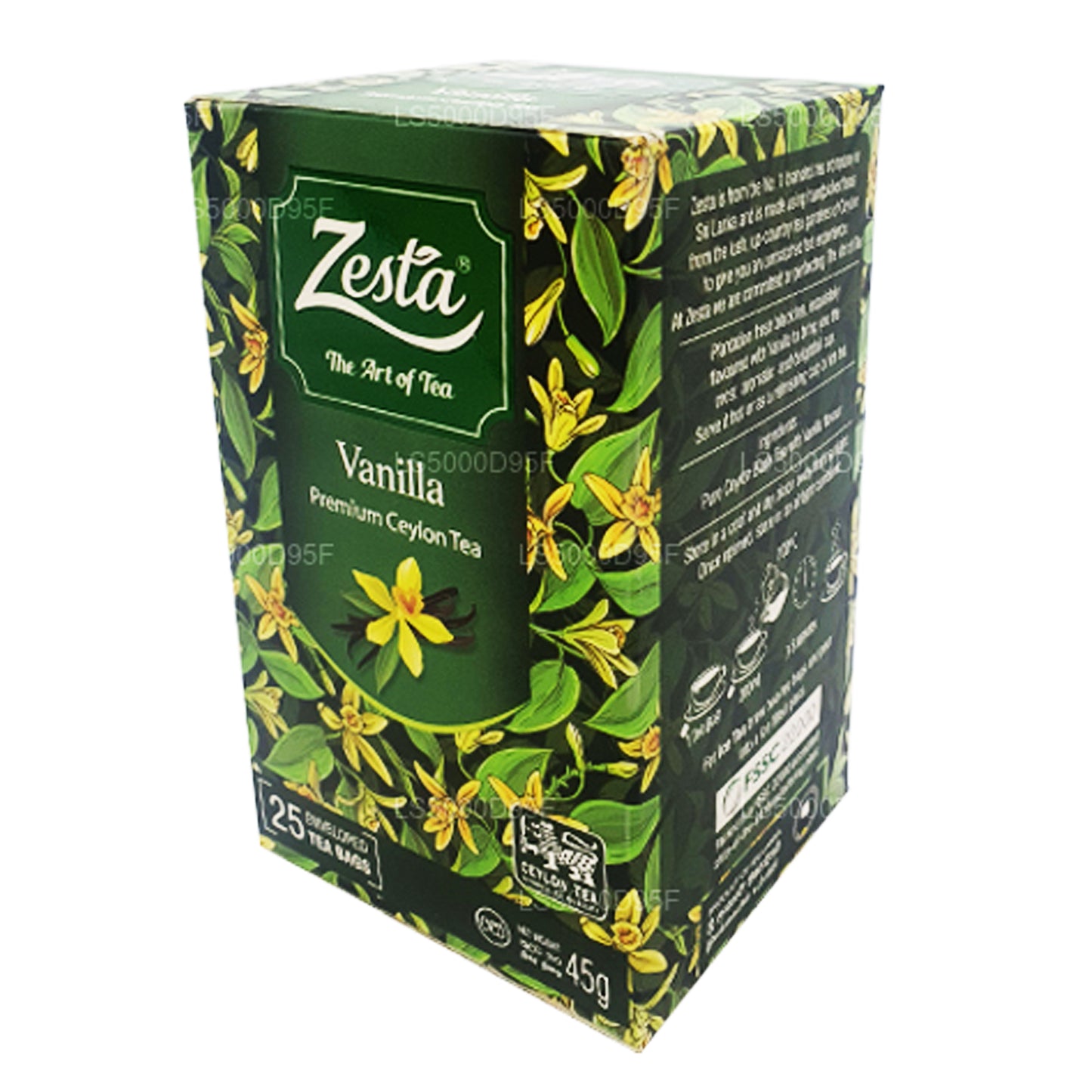 Zesta Vanilla Black Tea (45g) 25 Tea Bags