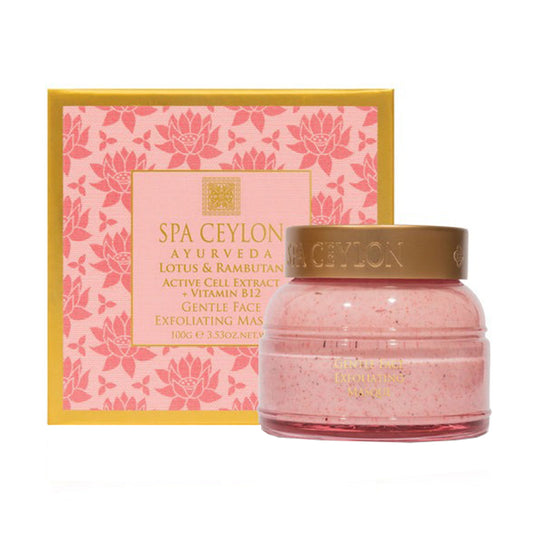 Spa Ceylon Lotus & Rambutan Active Cell Extract + Vitamin B Plus Gentle Face Exfoliating Masque (100g)