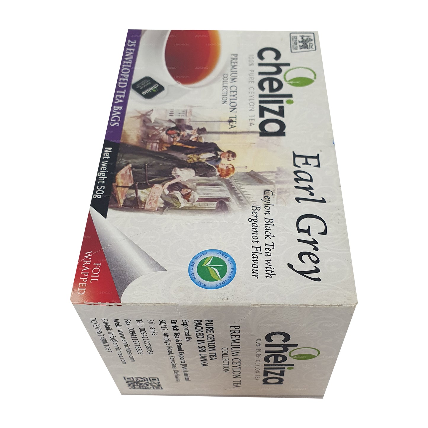 Cheliza Ceylon Earl Grey Tea with Bergamot Flavour (50g) 25 Tea Bags