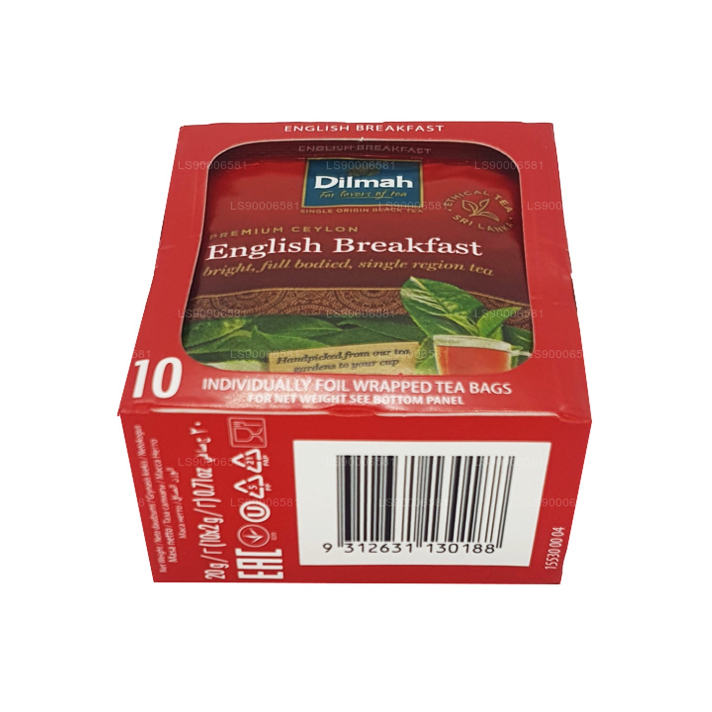 Dilmah English Breakfast Tea (20g) 10 Individually Foil Wrapped Tea Bags