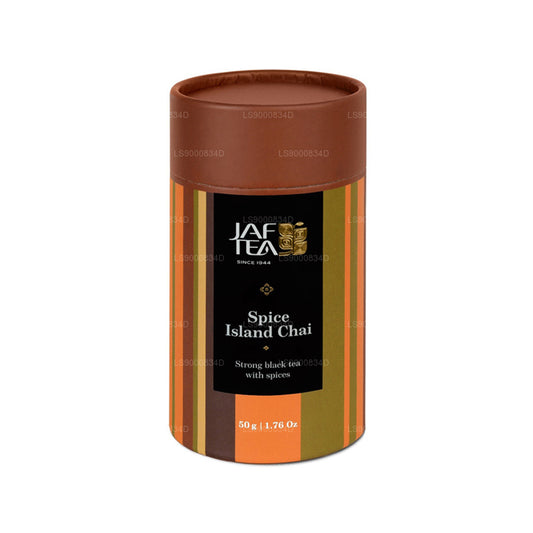 Jaf Tea Spice Island Chai - Stong Balck Tea With Spices Caddy (50g)