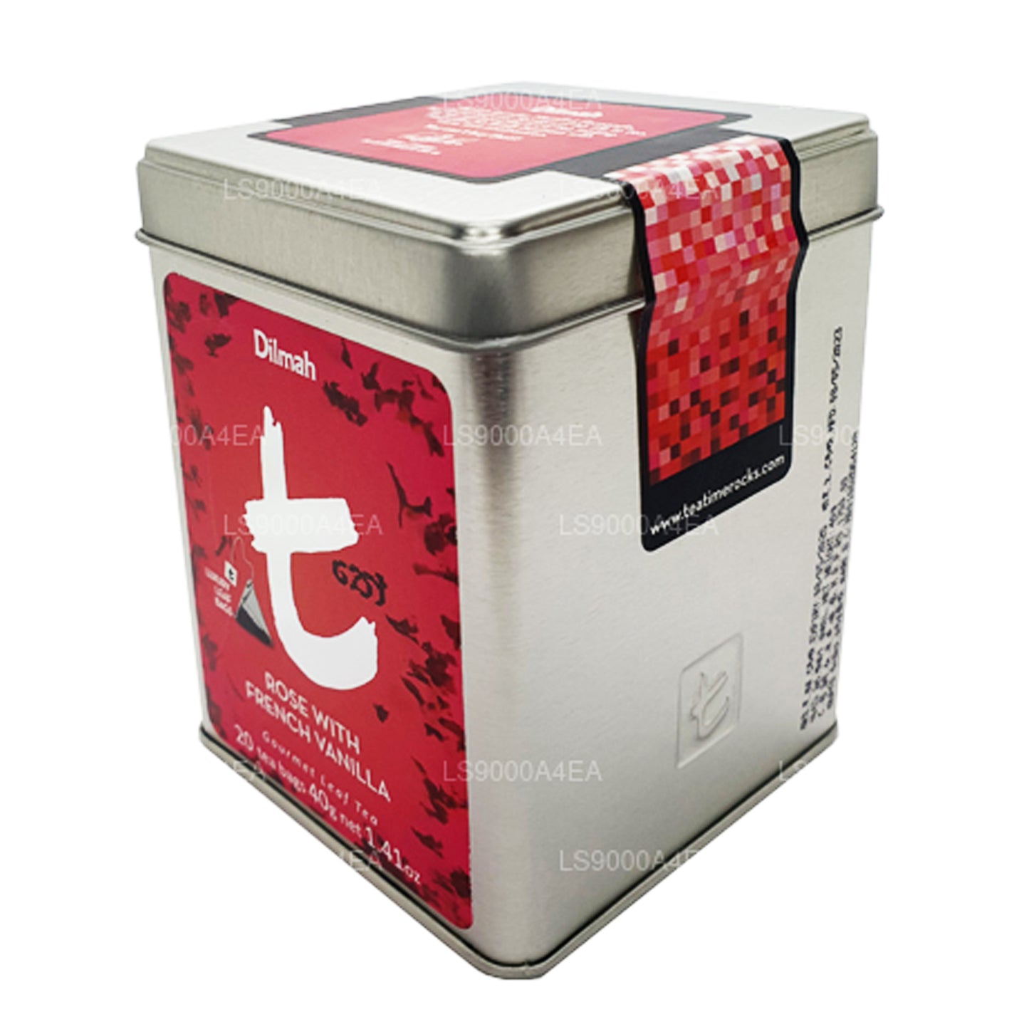 Dilmah t-Series Rose with French Vanilla 20 Tea Bags Leaf Tea (40g)