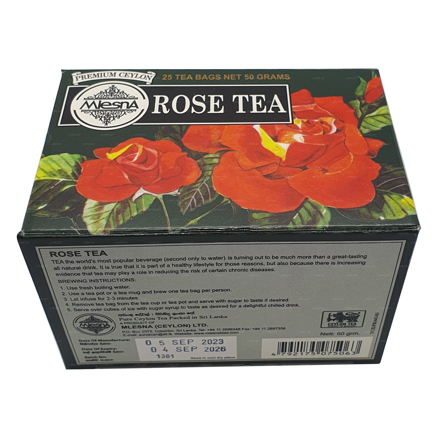 Mlesna Rose Tea (50g) 25 Tea Bags