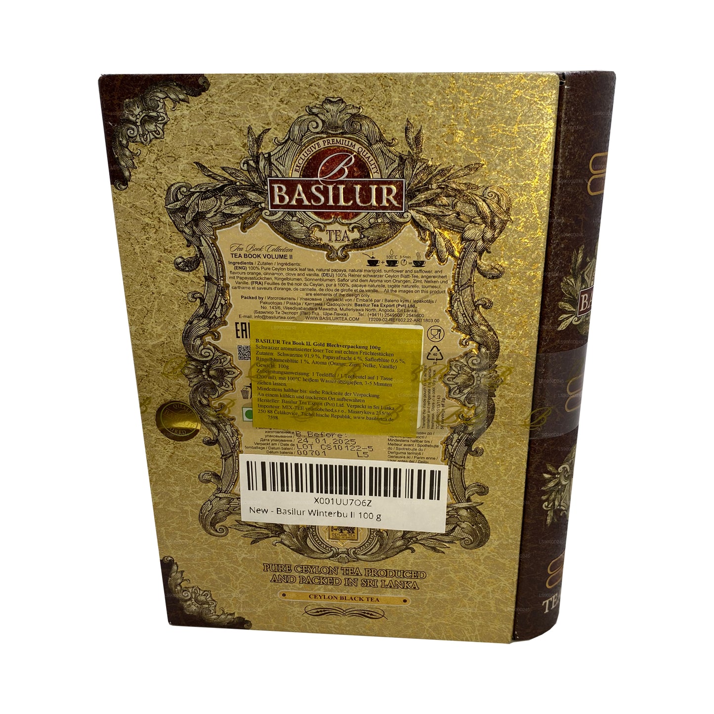 Basilur Tea Book Volume II Gold (100g) Caddy