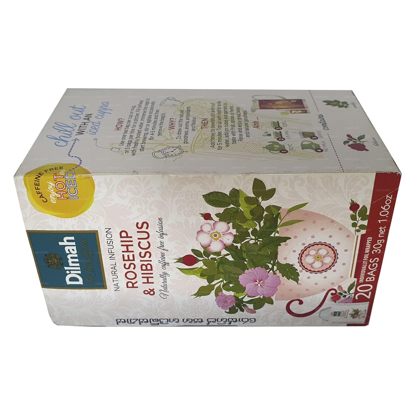 Dilmah Rosehip & Hibiscus Flavored Black Tea (30g)