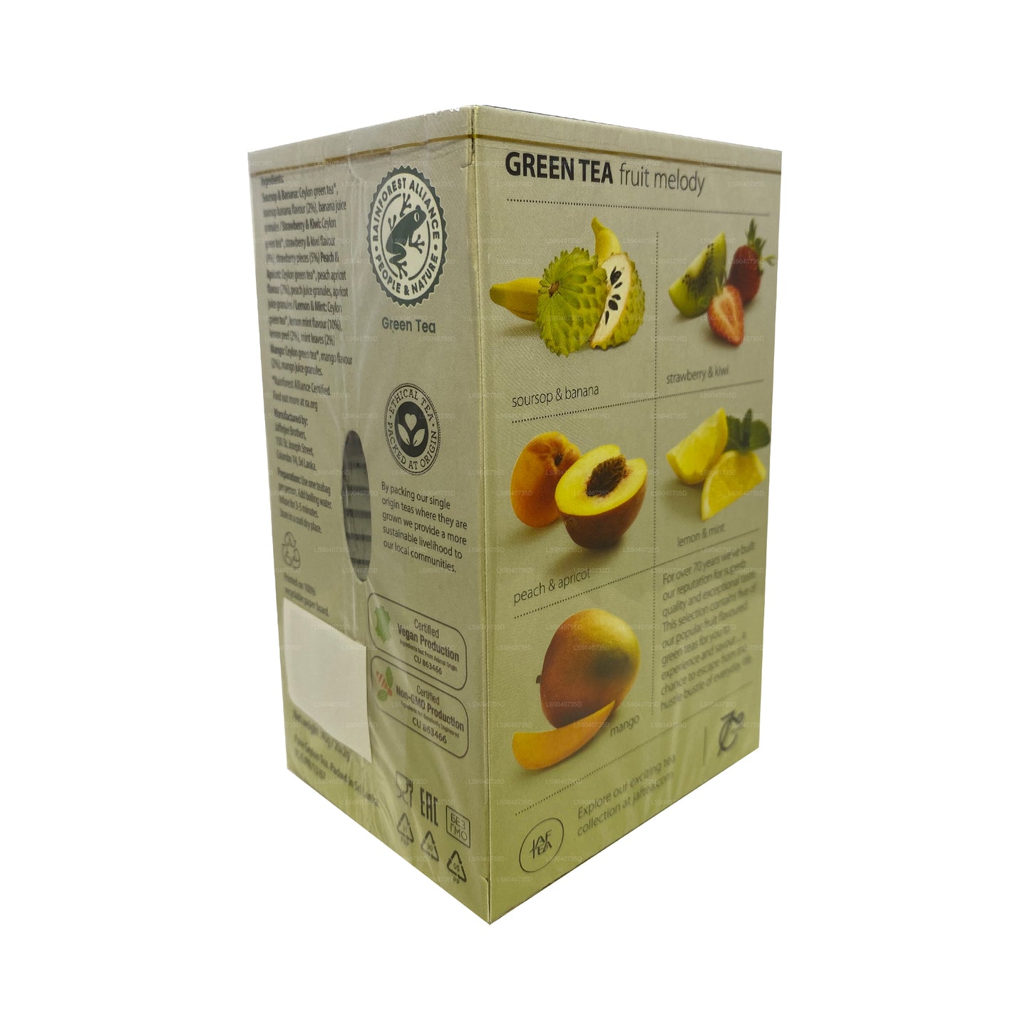 Jaf Tea Fruit Melody Green Tea (40g) Foil Envelop Tea Bags