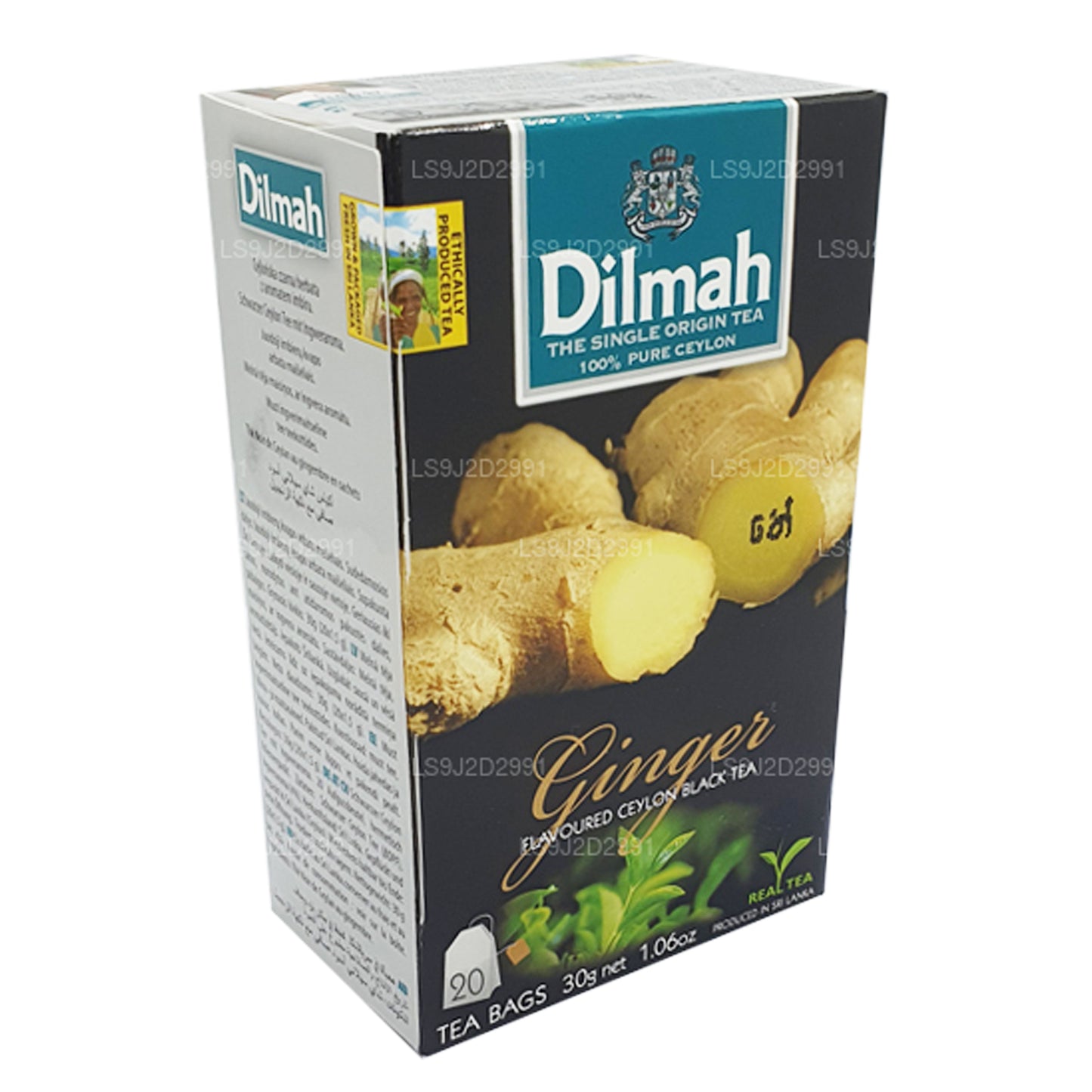 Dilmah Ginger Flavored Black Tea (30g) 20 Tea Bags