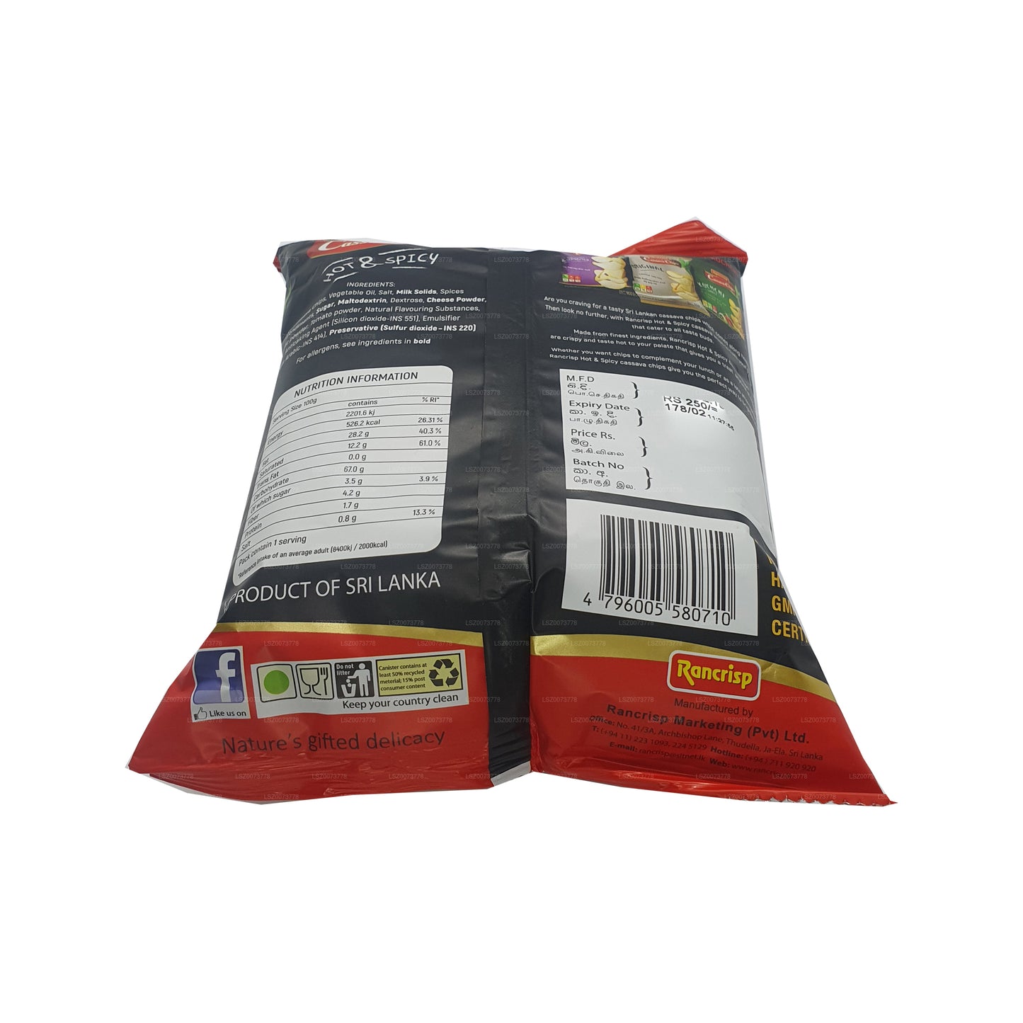 Rancrisp Cassava Chips (100g)