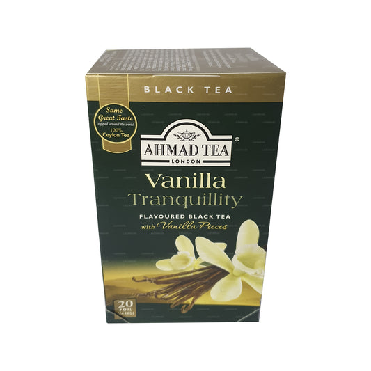 Ahmad Tea Vanilla Tranquility Flavoured Black Tea (40g) 20 Foil Tea Bags