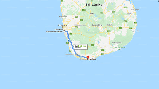 Ratmalana (RML) Airport to Matara City Private Transfer