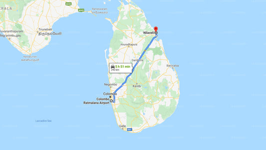 Ratmalana (RML) Airport to Nilaveli City Private Transfer