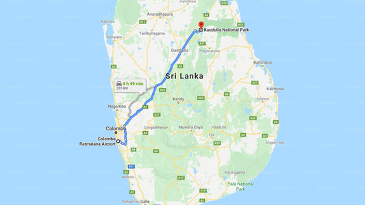 Ratmalana (RML) Airport to Kaudulla City Private Transfer