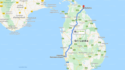 Ratmalana (RML) Airport to Mullaitivu City Private Transfer