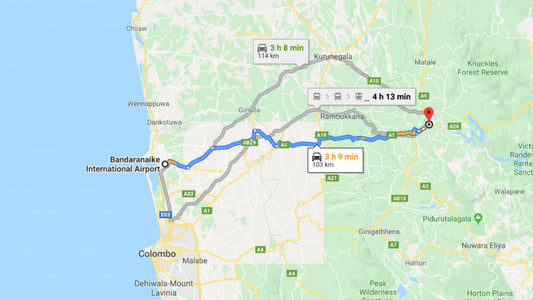 Transfer between Colombo Airport (CMB) and Holiday Home, Kandy